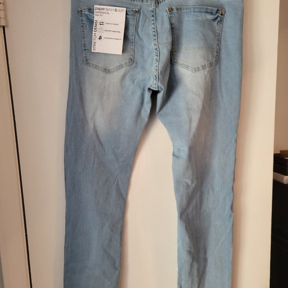 Men's Light Washed Denim - Picture 3 of 5